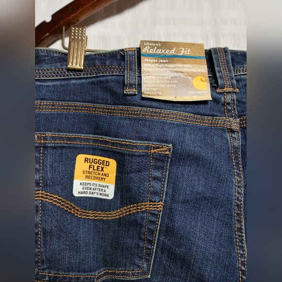 Carhartt Ladies Relaxed Fit Boot Cut Jasper Jeans NWT (RARE) 12 Tall - Picture 6 of 12